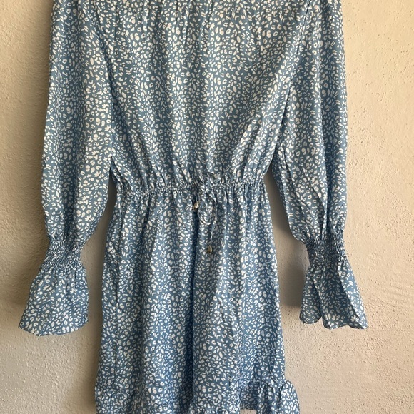 CHRL Chrl Chrltte Wmn Blu Ruffle-Accent LS A-Ln Drs - Picture 5 of 8